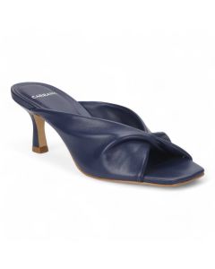 Carrano Sage Slide Leather Sandal - Navy