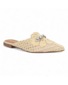 Bruno Menegatti Athina Woven Crochet Mule - Natural