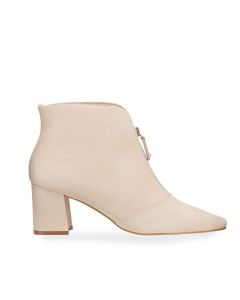 Bruno Menegatti Emmy Leather Zip Booties - Taupe
