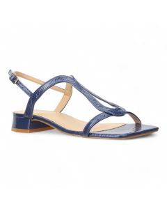Bruno Menegatti Dina Patent Leather Sandals - Navy