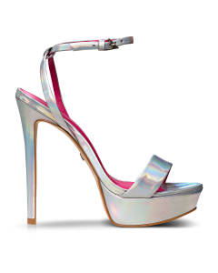 Carrano Nancy High Heel Dress Platform Sandal- Silver