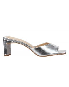 Carrano Slide Leather Sandal - Silver
