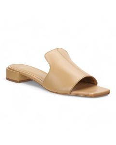 Carrano Slide Leather Sandal - Croissant