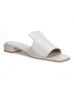 Carrano Slide Leather Sandal - Gray
