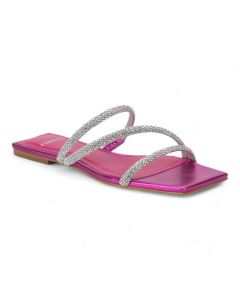 Carrano Sue Dress Flat Sandal Metallic Leather - Pink