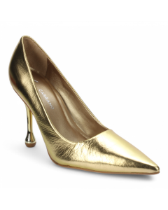 Carrano Stiletto Leather Pump - Gold