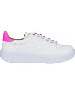 Love Rio Low-Top Faux Leather Sneakers - Neon Pink