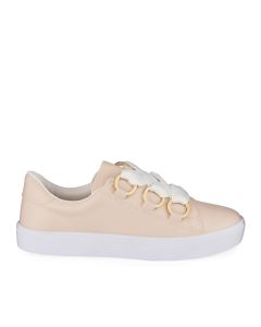 Love Rio Wide-Lace Tennis Sneakers - Nude